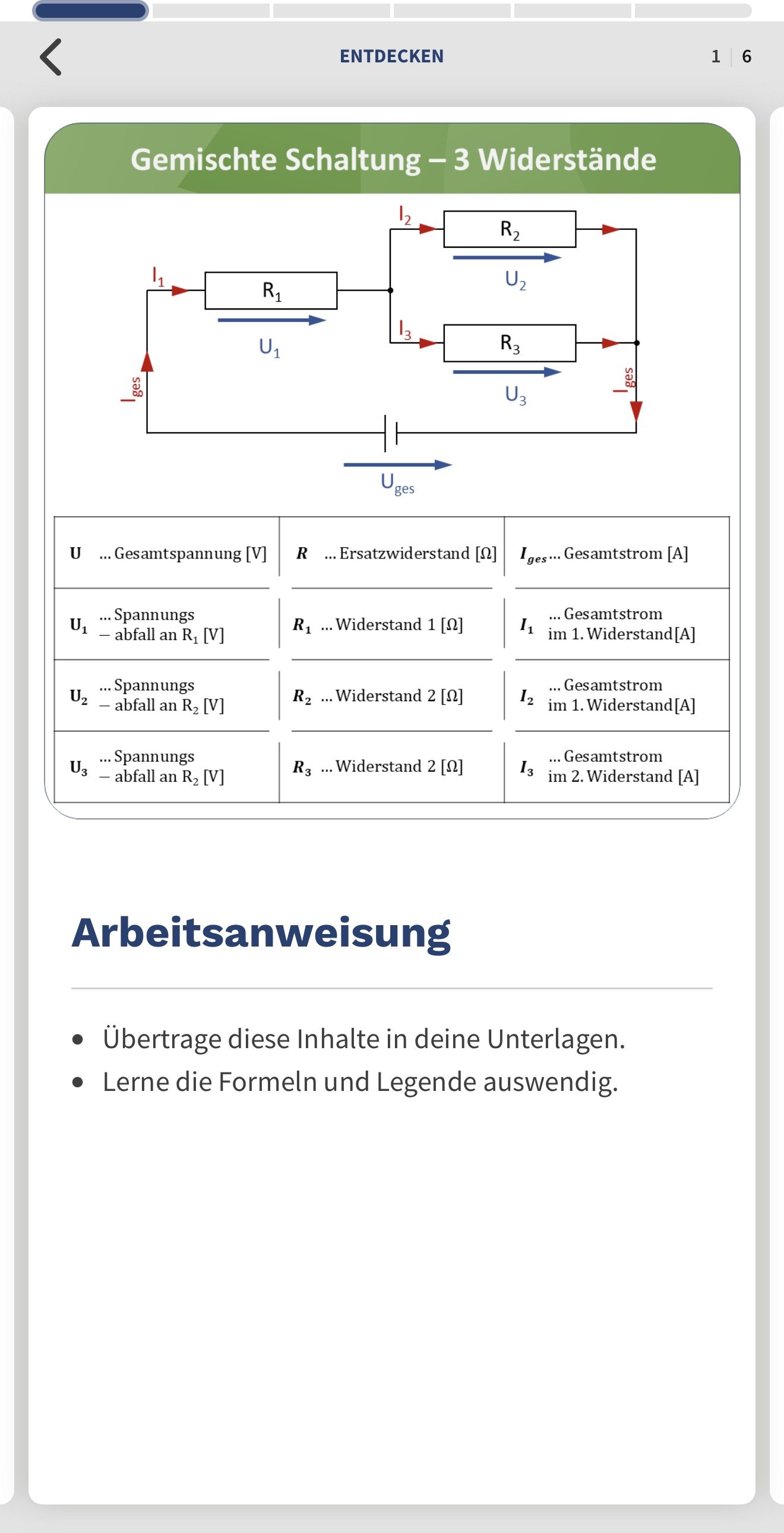 OVOS Entdecken – Lerninhalt „Gemischte Schaltung“ mit Erklärung und Arbeitsanweisung