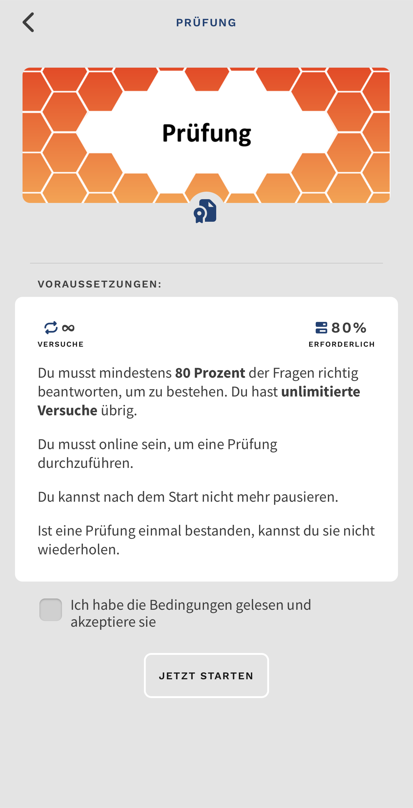 OVOS Prüfung – Prüfungsmodus mit Voraussetzungen und Bestehensgrenze